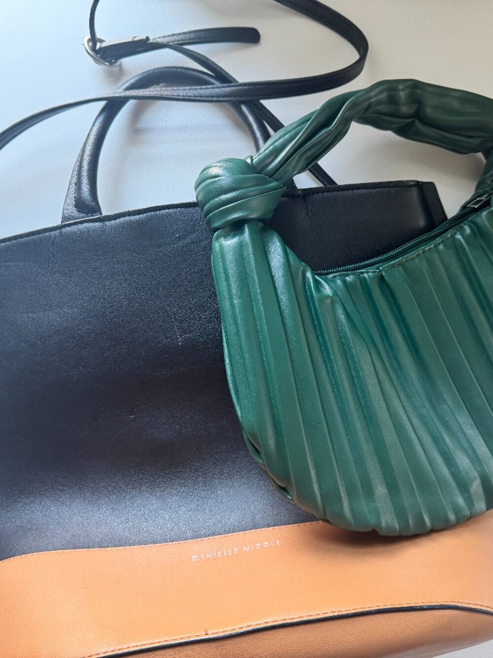 2-Piece Handbag Bundle | Danielle Nicole Tote + Green Shoulder Bag